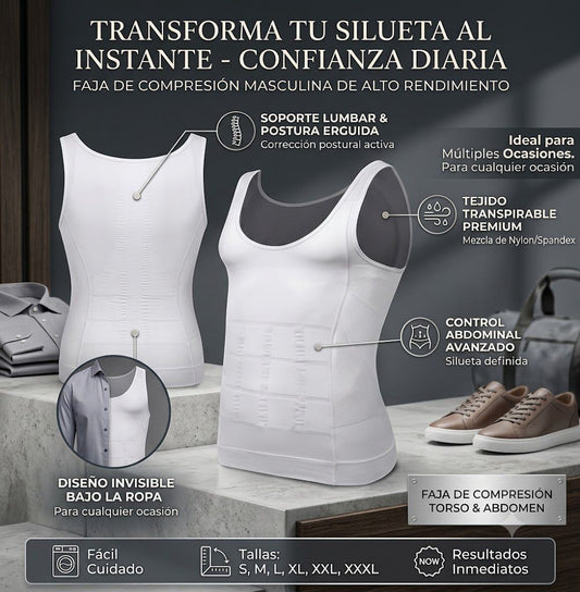 Camiseta Reductora Hombre Faja.